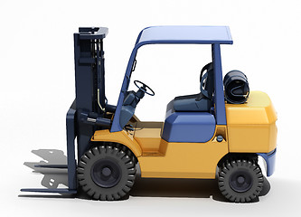 Image showing Forklift loader close-up