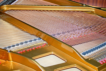 Image showing Piano strings