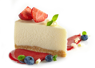 Image showing strawberry cheesecake