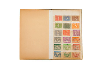 Image showing Collection of old dutch stamps