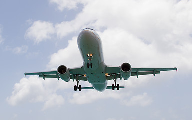 Image showing Airplane landing 