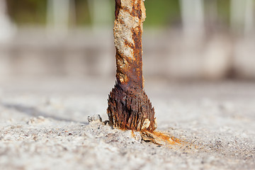 Image showing Steel rod or bar used to reinforce concrete