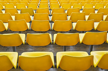 Image showing Yellow Bleacher Seats