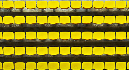 Image showing Yellow Bleacher Seats