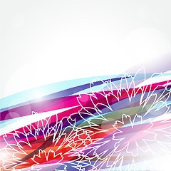 Image showing Neon lights  graphic design abstract background.