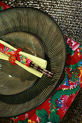 Image showing Asian table setting