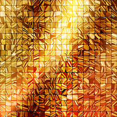 Image showing Gold mosaic background. EPS 10