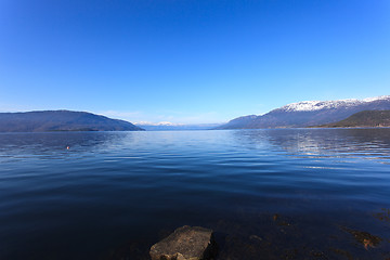 Image showing Fjords and mountains