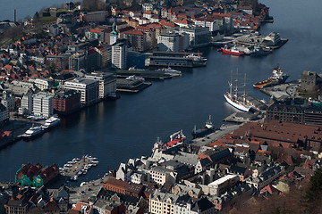 Image showing Bergen, the old Hanseatic town