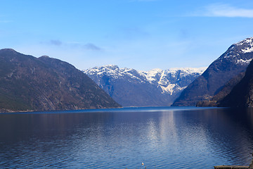 Image showing Fjords and mountains