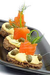 Image showing Smoked Salmon Snacks