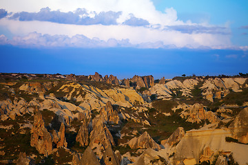 Image showing View of sunset Cappadocia valley