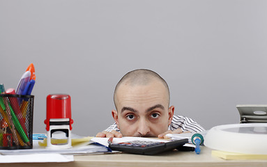 Image showing Man at desk