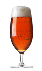 Image showing glass of red beer