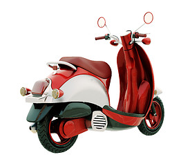 Image showing Classic scooter isolated