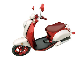 Image showing Classic scooter isolated