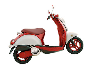 Image showing Classic scooter isolated