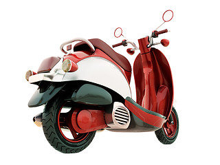 Image showing Classic scooter isolated