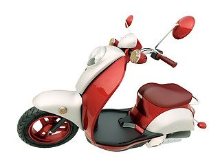 Image showing Classic scooter isolated