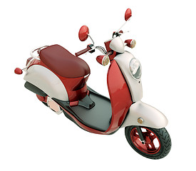 Image showing Classic scooter isolated