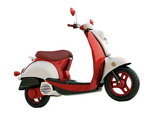 Image showing Classic scooter isolated