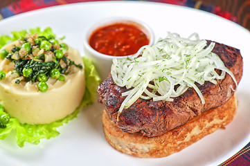 Image showing Gourmet steak meat