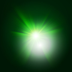 Image showing Green color design with a burst. EPS 10