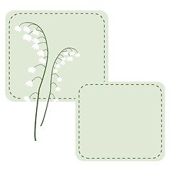 Image showing White may-lily  flowers  of the valley background