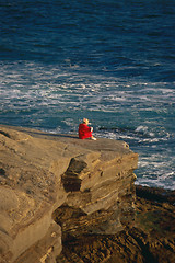 Image showing Woman on Shore