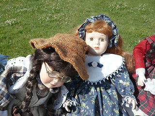 Image showing Dolls on Flea Market