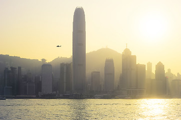 Image showing Hong Kong at sunset