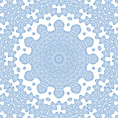 Image showing Abstract blue pattern on white