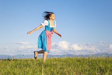 Image showing woman in bavarian traditional dirndl