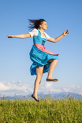 Image showing woman in bavarian traditional dirndl