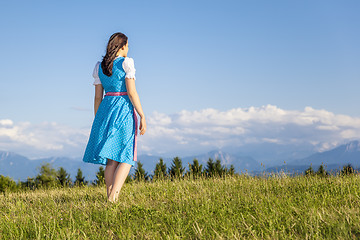 Image showing woman in bavarian traditional dirndl