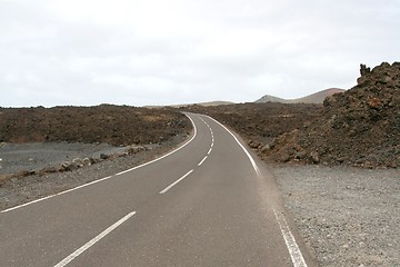 Image showing Highway in volcanic landscape