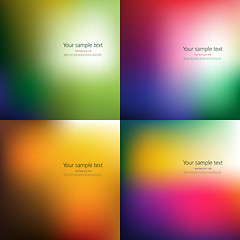 Image showing Set of four abstract colorful background