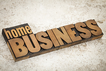 Image showing home business  in wood type