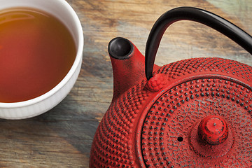 Image showing cup of tea with red tetsubin