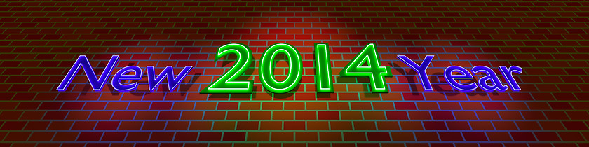 Image showing New Year as neon light