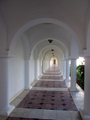 Image showing Hall with pillars