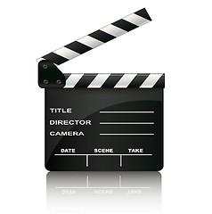 Image showing Clapper board isolated on white background