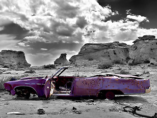 Image showing abandoned car