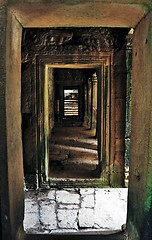 Image showing Hallway at Angkor Wat