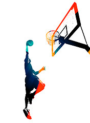 Image showing Funky Basketball Slam Dunk