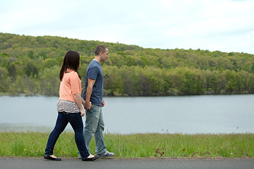 Image showing Young Couple Walking Together