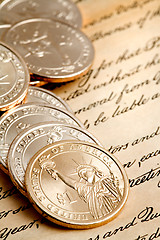 Image showing dollar coins