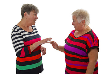 Image showing Senior Women in Conversation