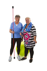 Image showing Sporty female seniors