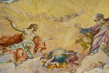 Image showing Biblical fresco